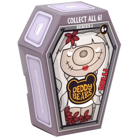 Deddy Bears Series 2 Dolli Plush 7" Coffin Box Creepy Cute Goth Toy - Picture 1 of 3